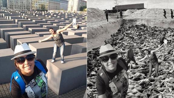 Polémica por los montajes de un artista israelí con fotografías del Holocausto