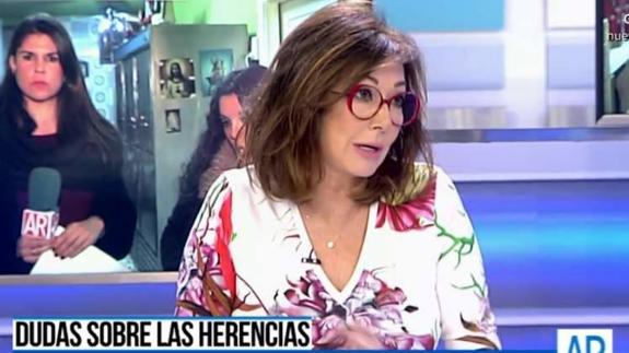 Ana Rosa la lía al hablar del impuesto de sucesiones: «Esto se ha organizado para 'darle' a Andalucía, Extremadura y Asturias»