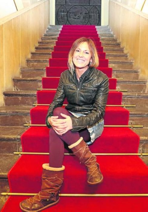 'Lamari', ayer en el Ayuntamiento tras la prueba de sonido. 