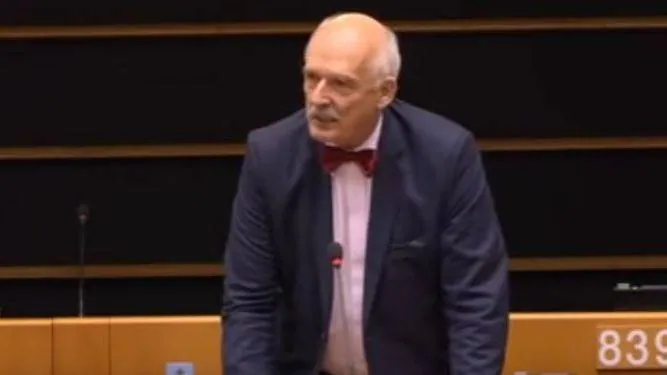 El eurodiputado polaco Janusz Korwin-Mikke 