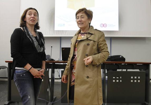 Celia Pérez y Carmen Moreno, en la jornada celebrada ayer. 