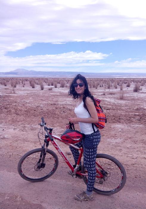 Estela García, en el desierto de Atacama.
