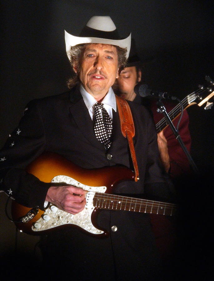 Bob Dylan, durante una actuación en los Grammy. 