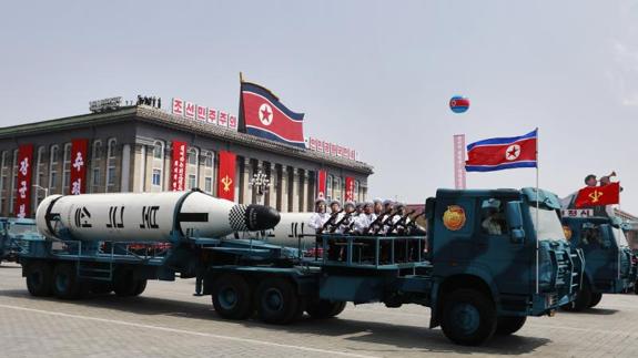 Celebración del Día del Sol en Corea del Norte.