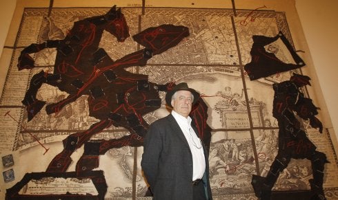 William Kentridge, en su exposición malagueña, de 2012. 