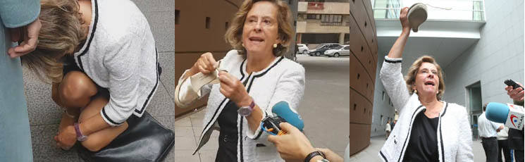 Secuencia del momento en que Ana Boto sufre el pisotón