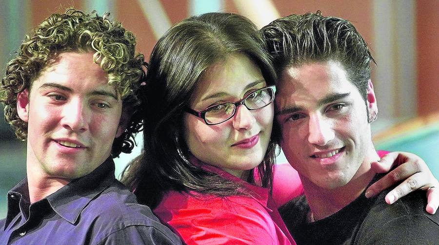 David Bisbal, Rosa López y David Bustamante, catapultados por la primera edición de ‘Operación Triunfo’, juntos en 2002.