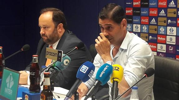 Fernando Hierro, durante la rueda de prensa. 