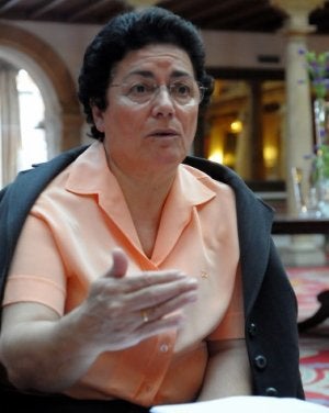 Margarita Delgado, ayer, en Oviedo. ::
JESÚS DÍAZ