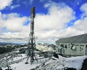 La cima del Gamoniteiro con el repetidor de televisión. ::
E. C.