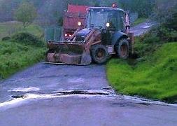 Comienza la obra de la carretera entre los polígonos de Tabaza I y La Granda
