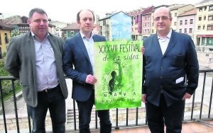 El pintor Guillermo Simón recrea el mundo sidrero en el cartel de Nava