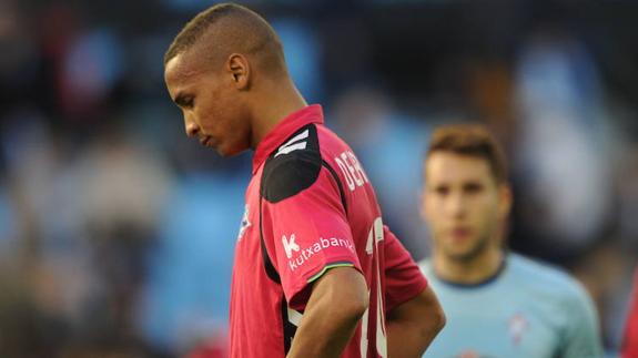 Deyverson, en el encuentro de liga ante el Celta de Vigo. 