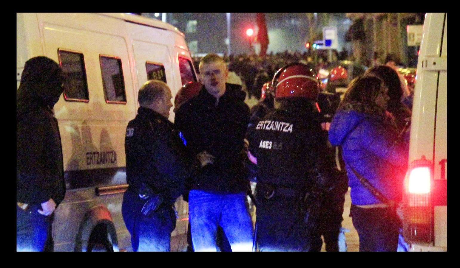 La Ertzaintza ha desplegado un enorme despliegue de seguridad ante el peligro de los radicales del conjunto ruso