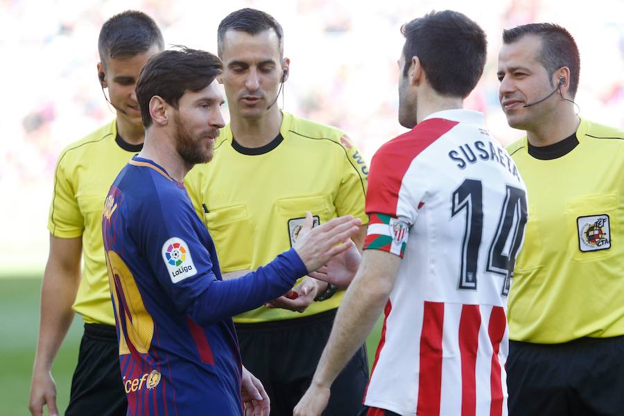 De capitán a capián. Con messi en un partido de Liga