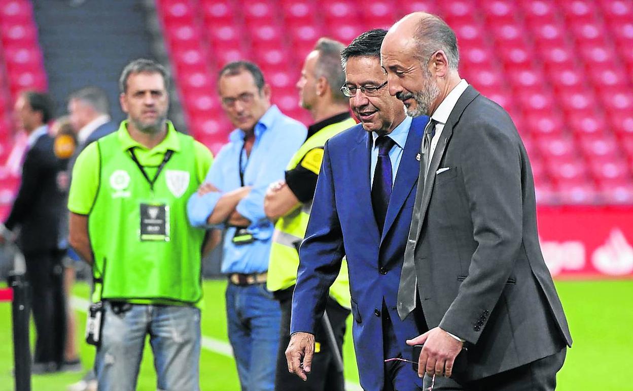 El presidente del Athletic, Aitor Elizegi, quiere ayudar al Barakaldo.