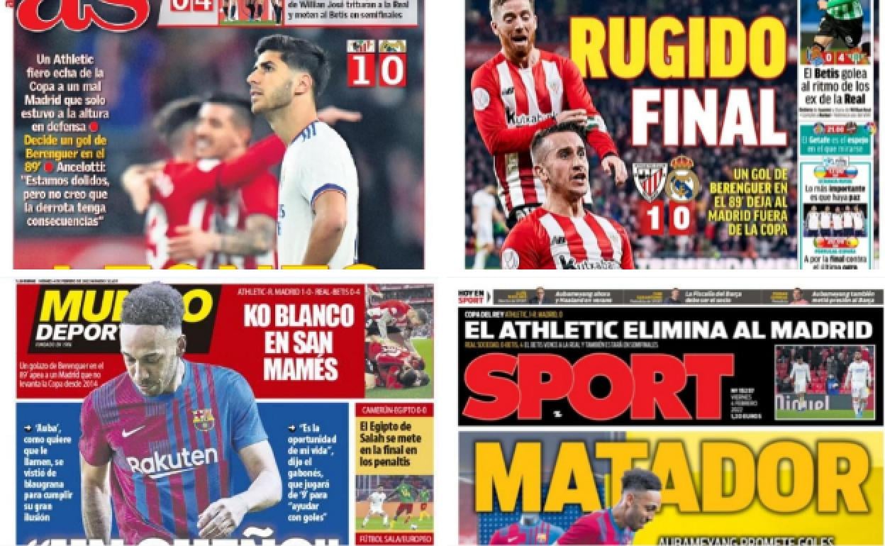 Las portadas de los principales periódicos deportivos recogen la gesta del  Athletic | El Correo