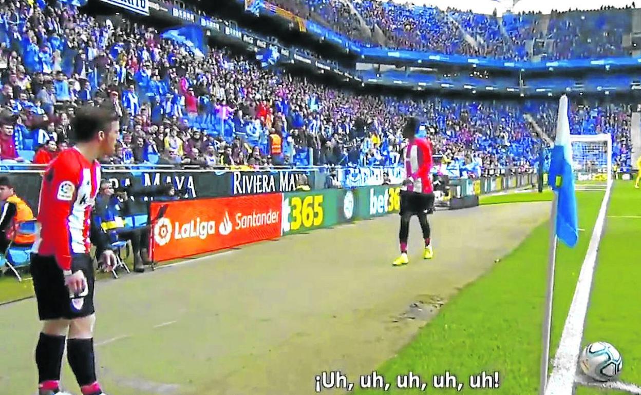 Iñaki Williams, durante un partido del Athletic contra el Espanyol. 