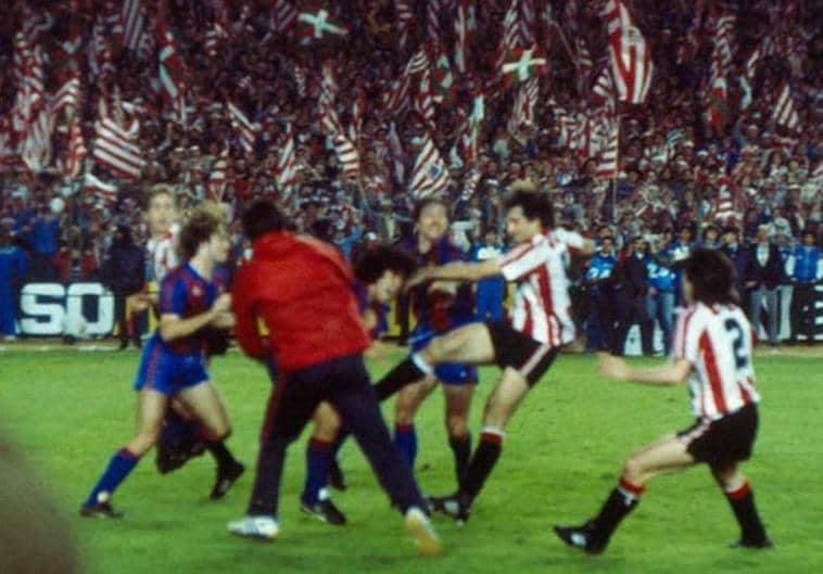 Rodillazos, puñetazos... Así fue la batalla campal de la final de Copa de 1984 entre Athletic-Barça