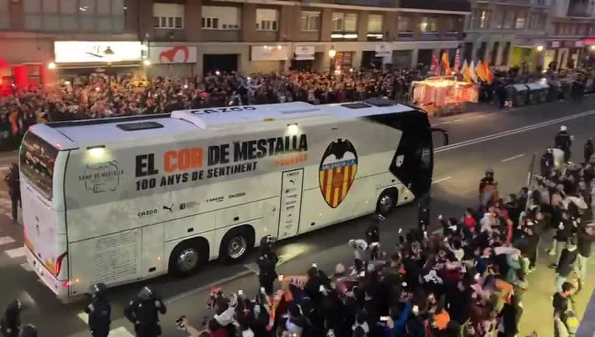Llegada del Valencia