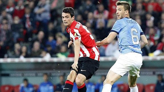 Morán, en un partido ante el Málaga. 