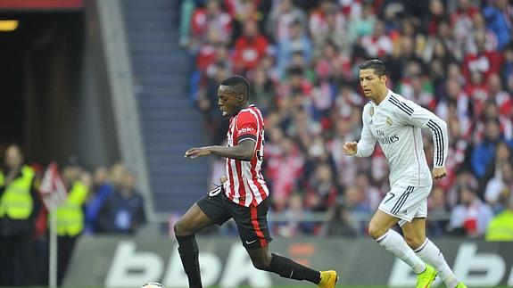 Williams en el partido contra el Madrid de la pasada temporada.