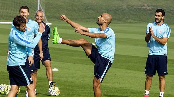 Mikel Rico en un entrenamiento.