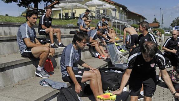 Entrenamiento de los rojiblancos en Alemania. 