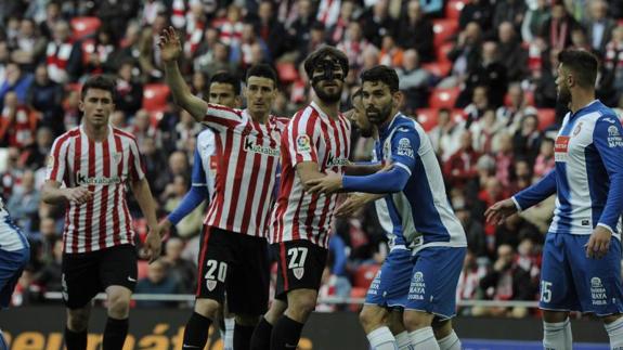 Yeray, durante el partido. 