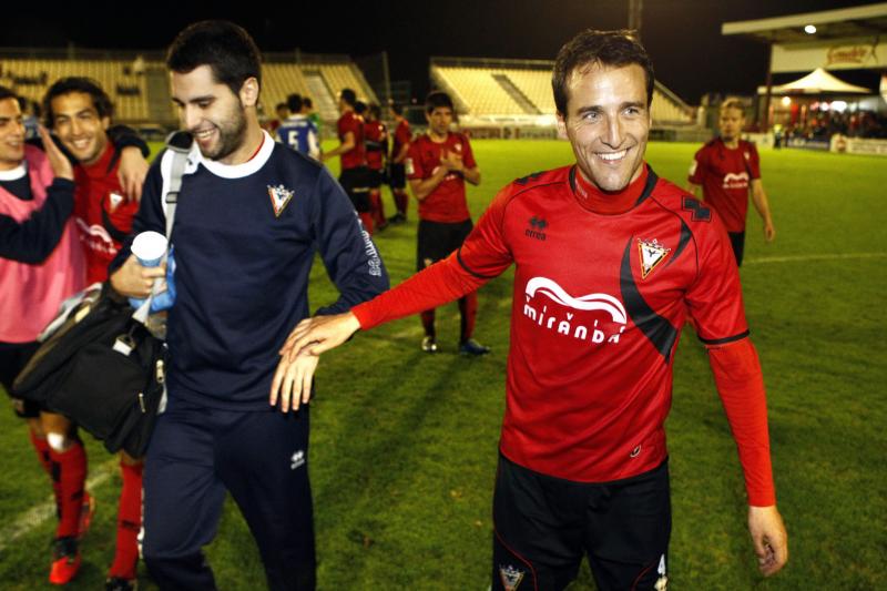 César Caneda, al término del partido. 