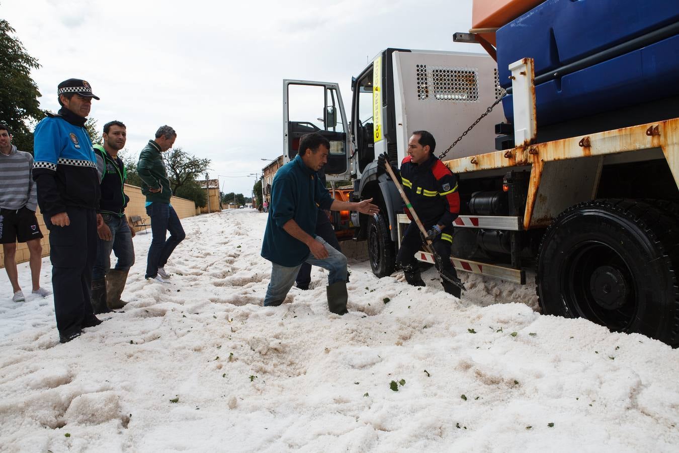 Intensa granizada en Soria en pleno mes de julio