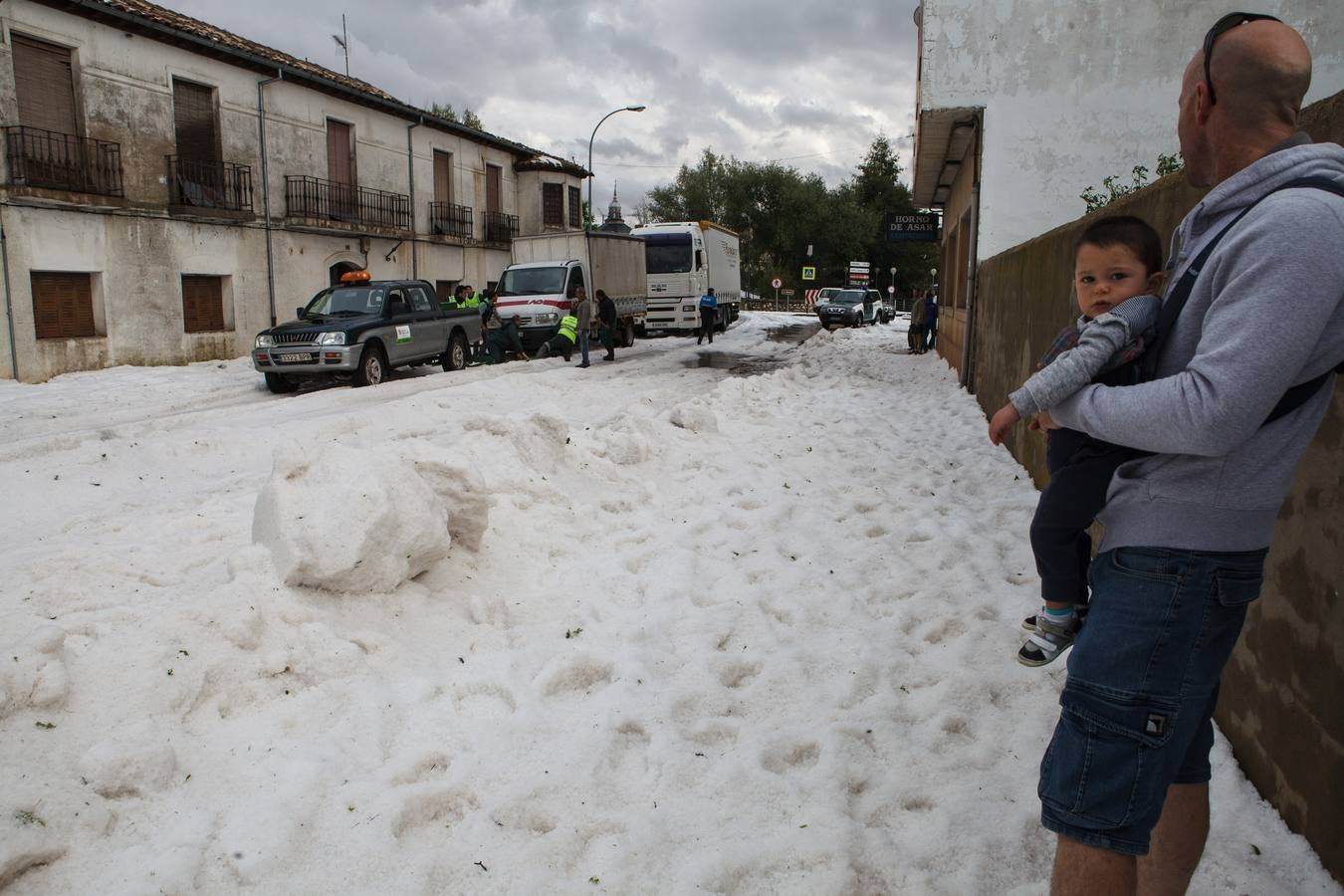 Intensa granizada en Soria en pleno mes de julio