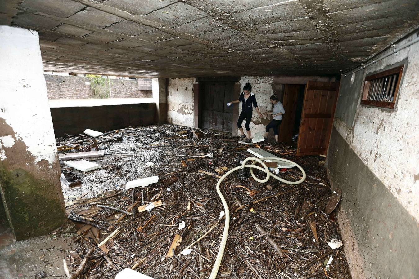 Elizondo, uno de los puntos más afectados por las inundaciones que azotan el Baztan