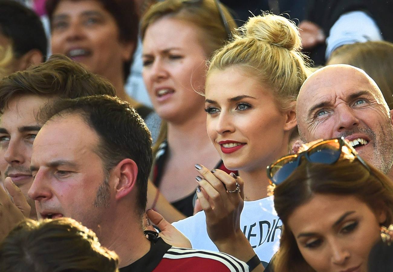 Lena Gercke. La novia de Khedira no paró de animar a los teutones en la final