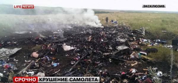 Imágenes del accidente del Boeing-777 en Ucrania