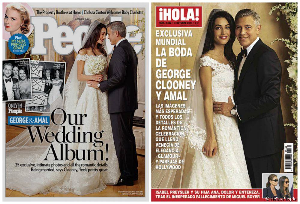 El vestido de novia de Amal Clooney, una de sus últimas creaciones.