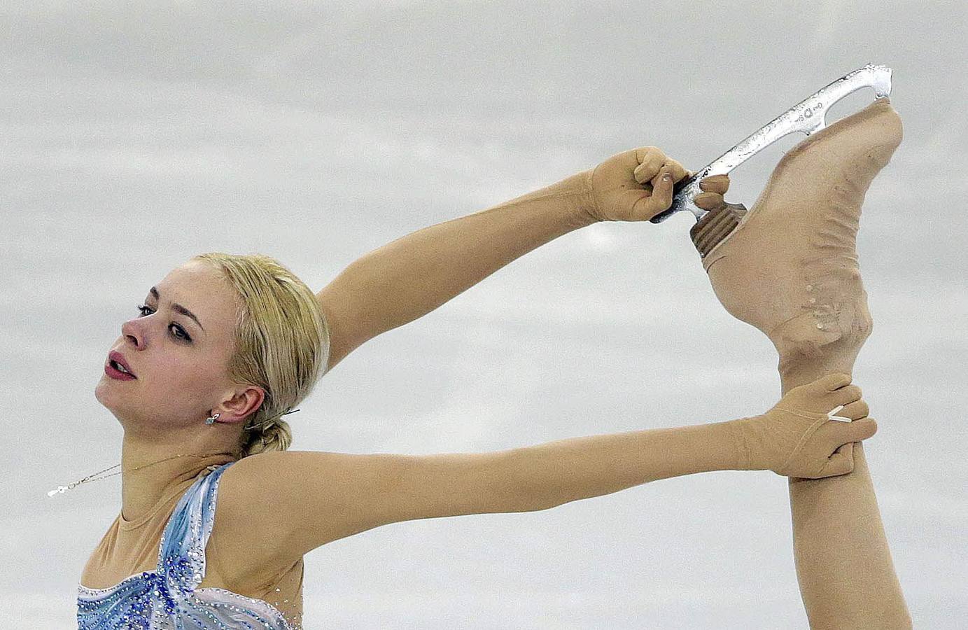 La rusa Anna Pogorilaya durante su participación en el programa corto de la final del Gran Prix.