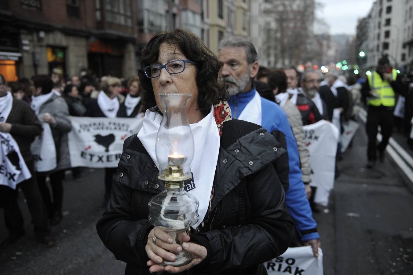 Manifestación en contra de la dispersión en Bilbao