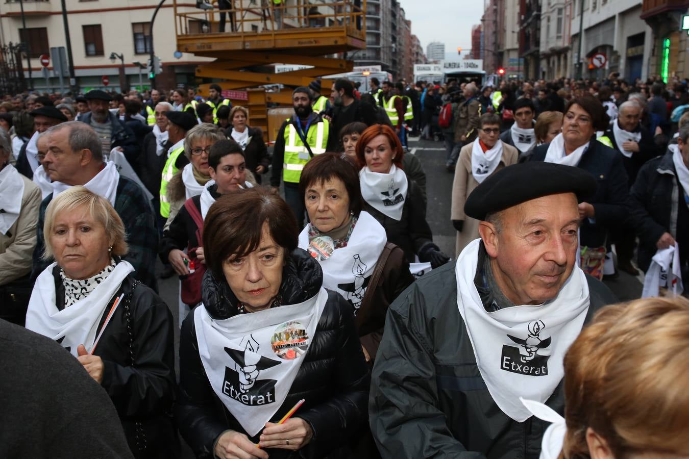 Manifestación en contra de la dispersión en Bilbao