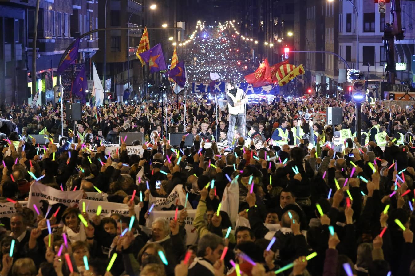 Manifestación en contra de la dispersión en Bilbao