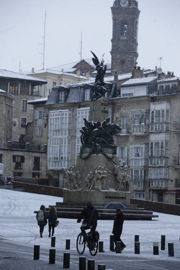 Vitoria bajo la nieve