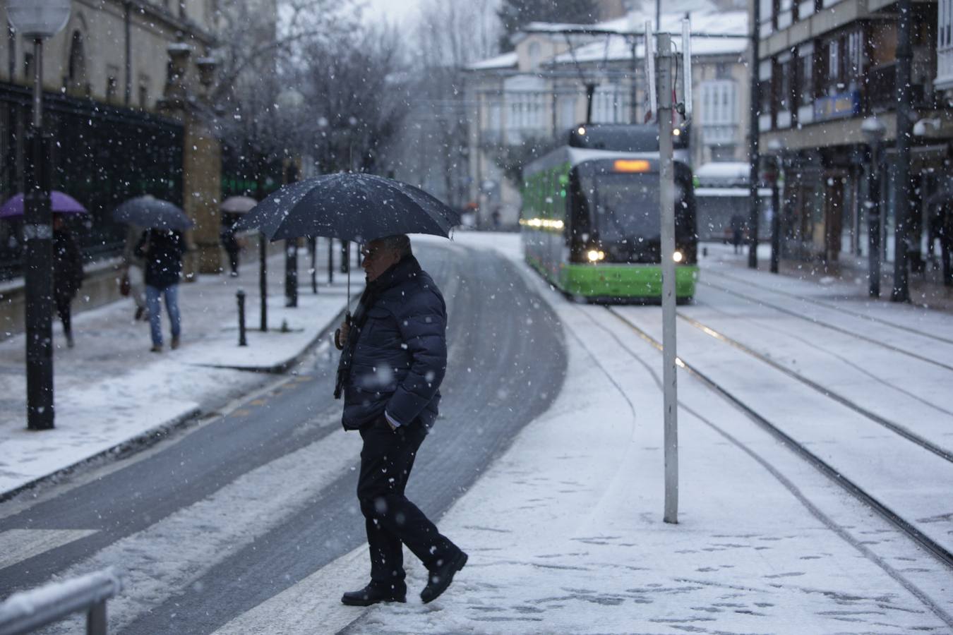 Vitoria bajo la nieve