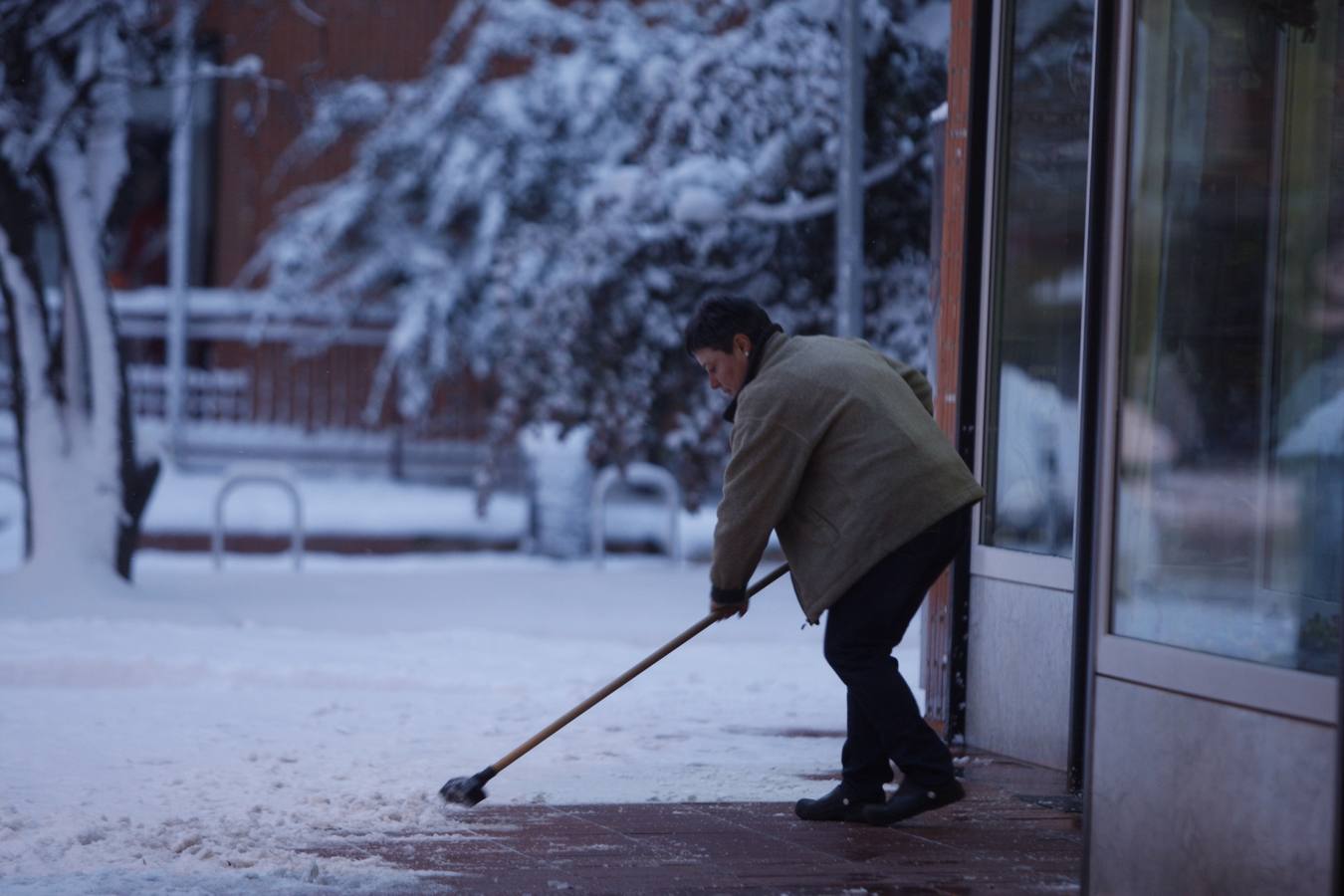 Vitoria bajo la nieve