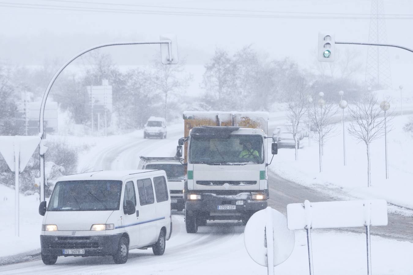 Vitoria bajo la nieve