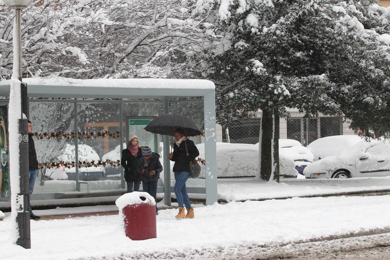Vitoria bajo la nieve