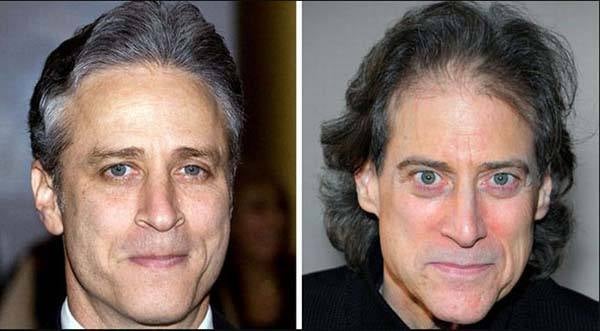 Jon Stewart y Richard Lewis.