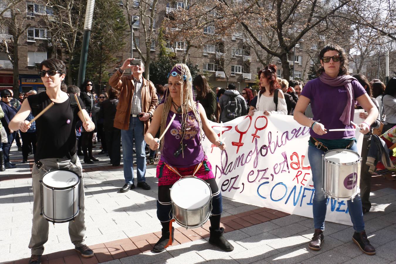 Manifestación en Vitoria en favor de la igualdad