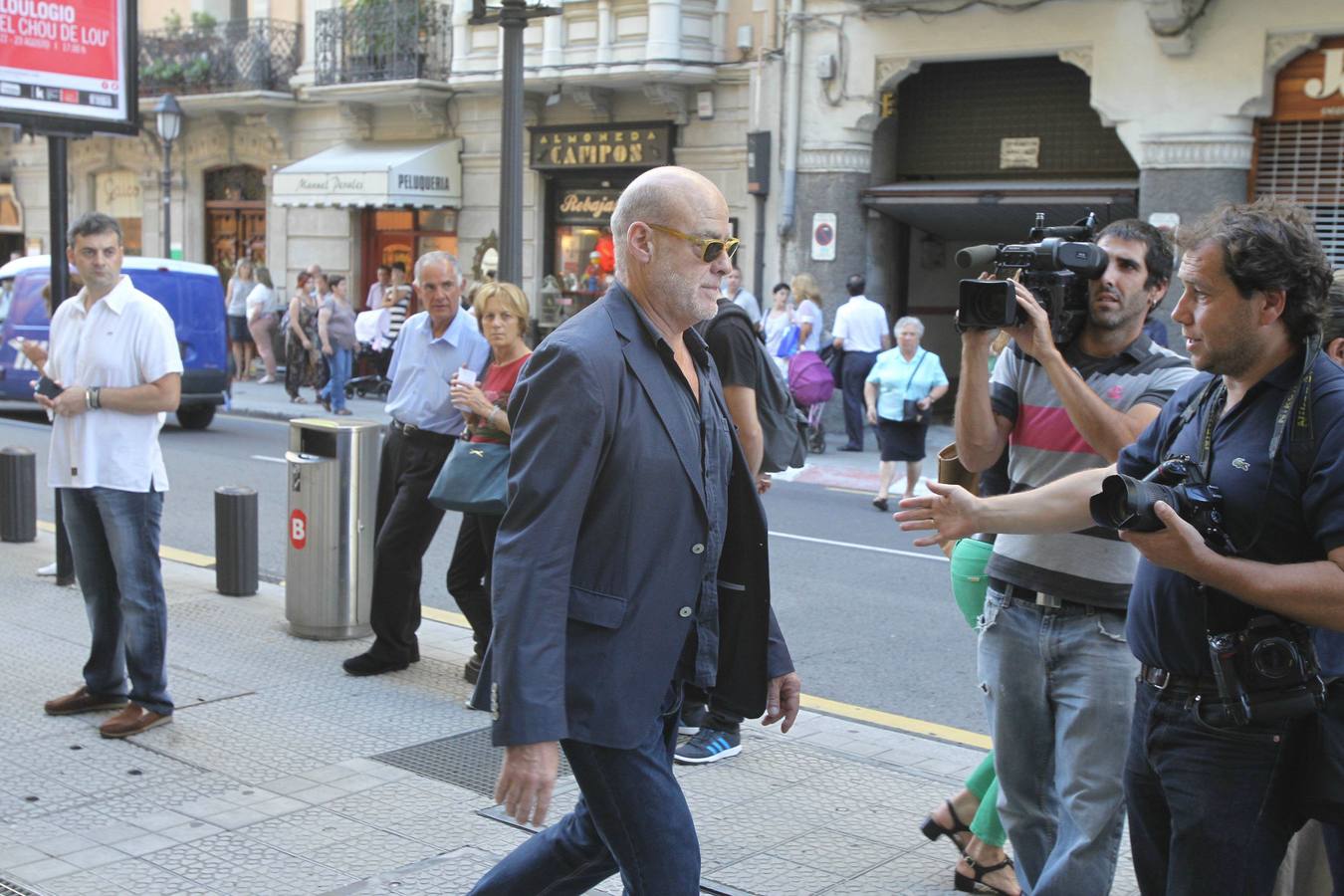 Aitor Mazo durante el homenaje a Alex Angulo.