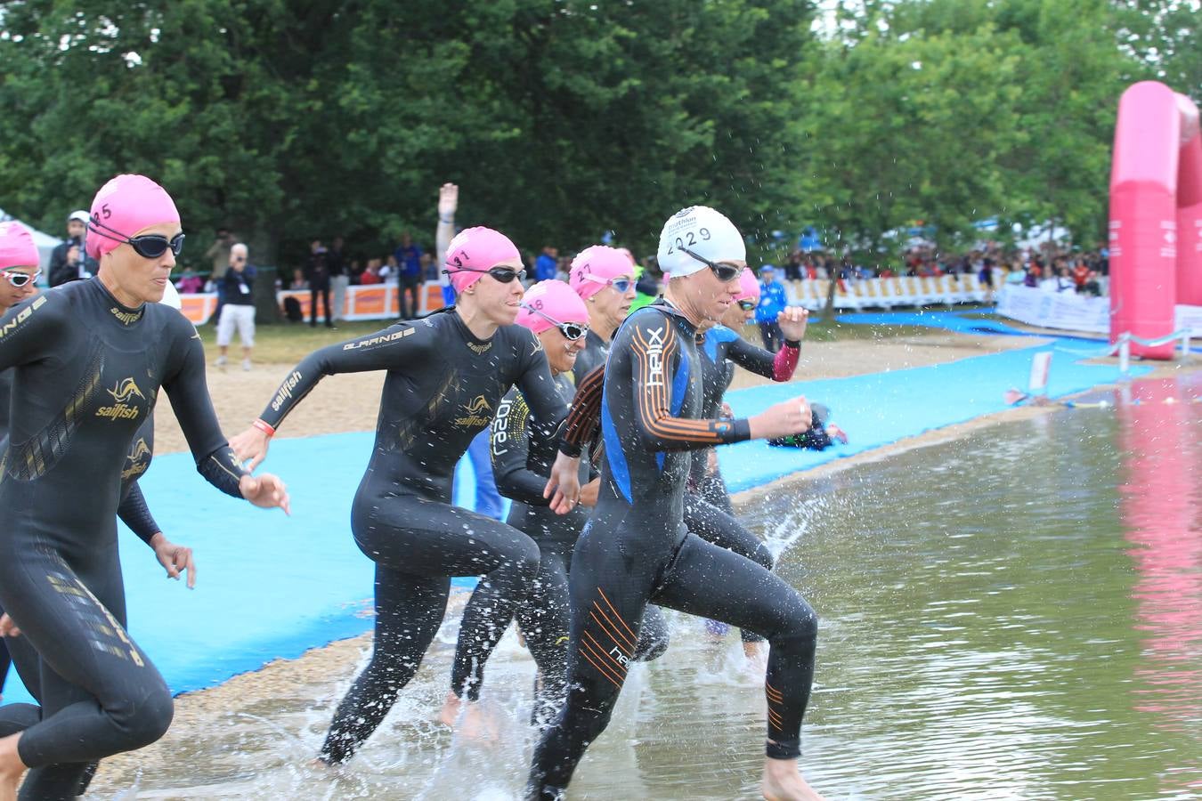Prueba de natación del Triatlon de Vitoria 2015