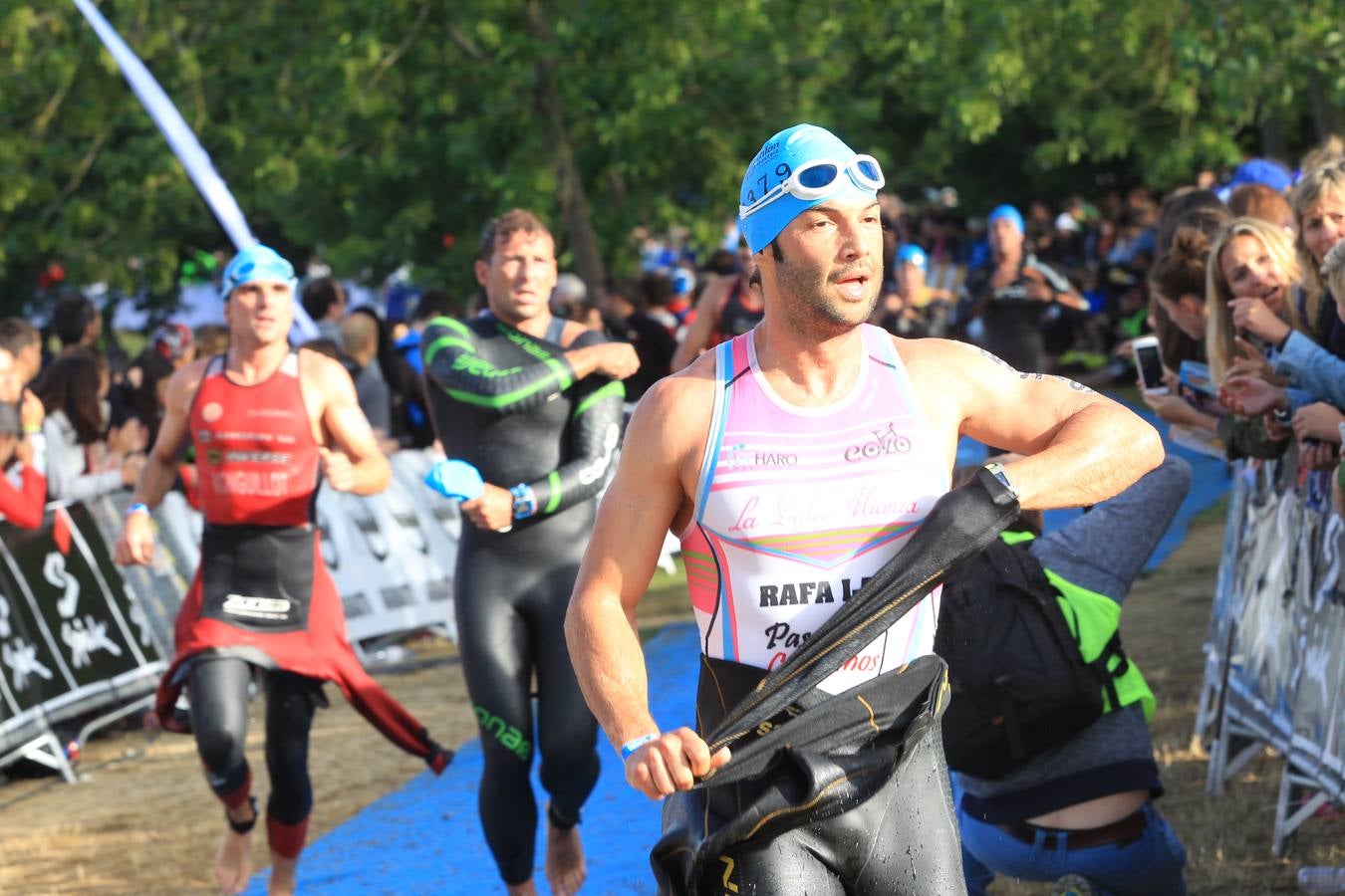 Primera transición de la Triatlón de Vitoria 2015